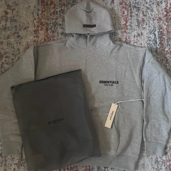Fear of God Essentials Dark Oat Gray Hoodie - Picture 3 of 8